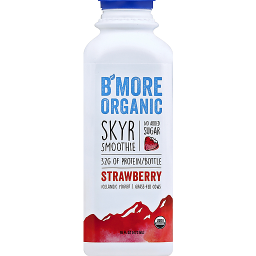 B More Organic Smoothie, Skyr, Strawberry 16 Oz