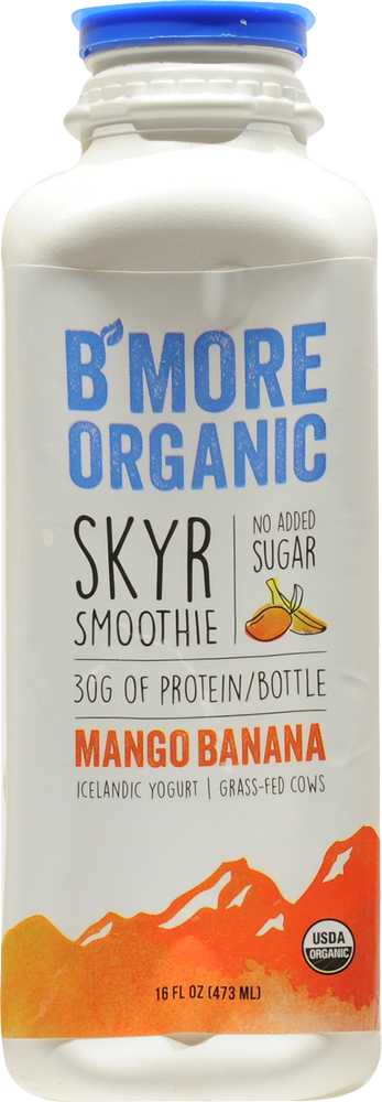 B More Organic Smoothie, Skyr, Mango Banana 16 Oz