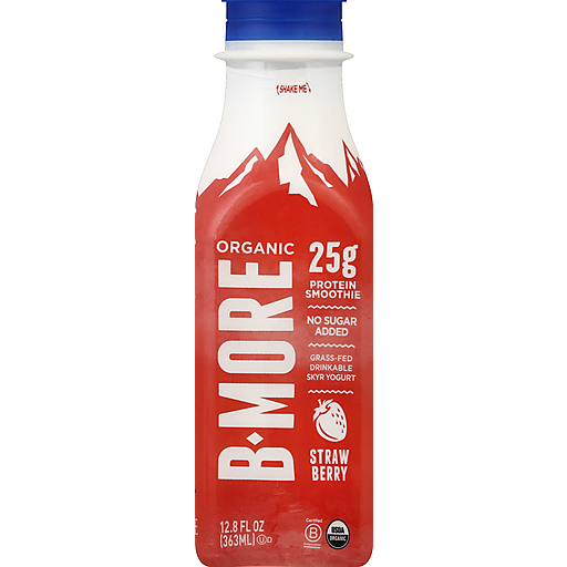 B More Organic Protein Smoothie, Skyr, Strawberry 12.8 Oz