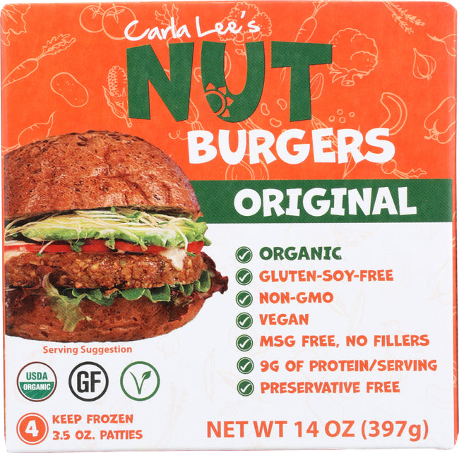 Cara Lee's CARLA Original Nut Burgers, 14 Oz