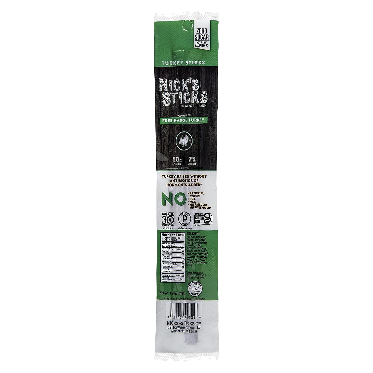 Nick's Sticks Free Range Turkey Snack 1.7 Oz