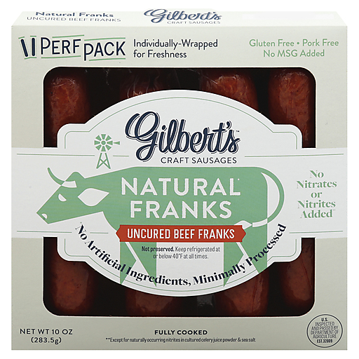 Gilbert's Beef Franks, Uncured