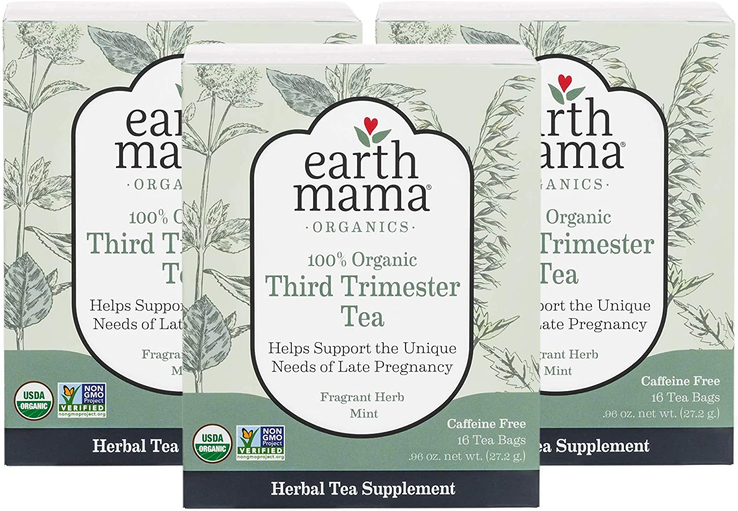 Earth Mama Angel Baby, Tea Third Trimester 16 Bags Organic