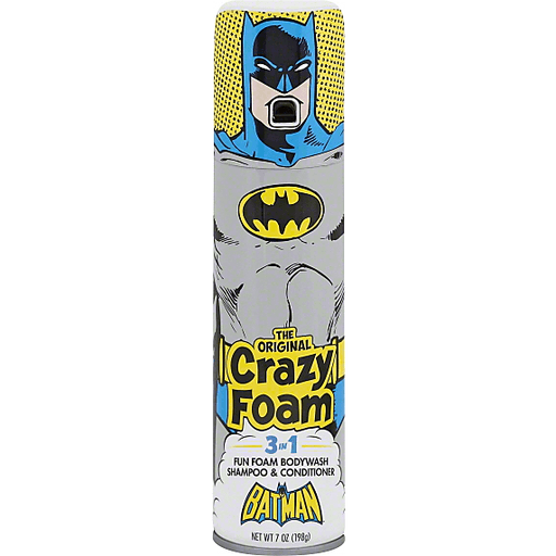 Crazy Foam 3 In 1 Bodywash, Shampoo & Conditioner - Batman