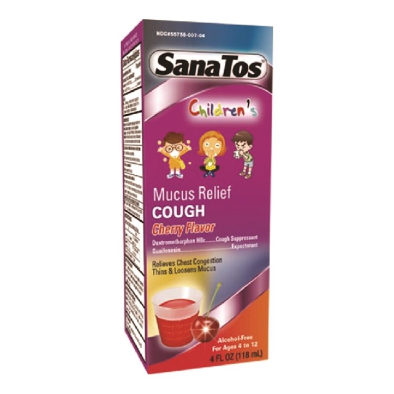 Sana Tos Cough & Chest Congestion, Cherry Flavor 4 Oz