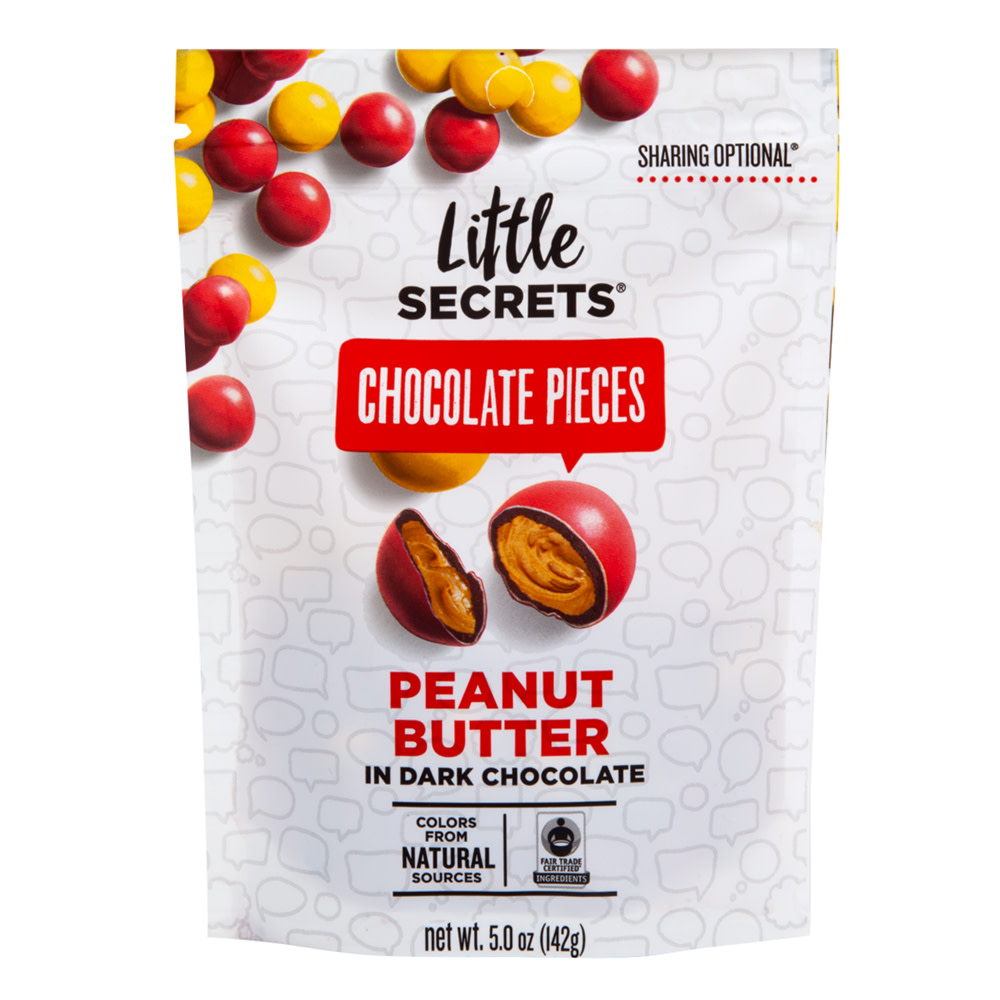 Little Secrets LLC: Dark Chocolate Candies Peanut Butter, 5 Oz