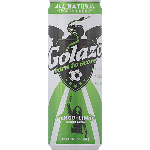 Golazo Energy Drink, Mango Lime 12 Oz
