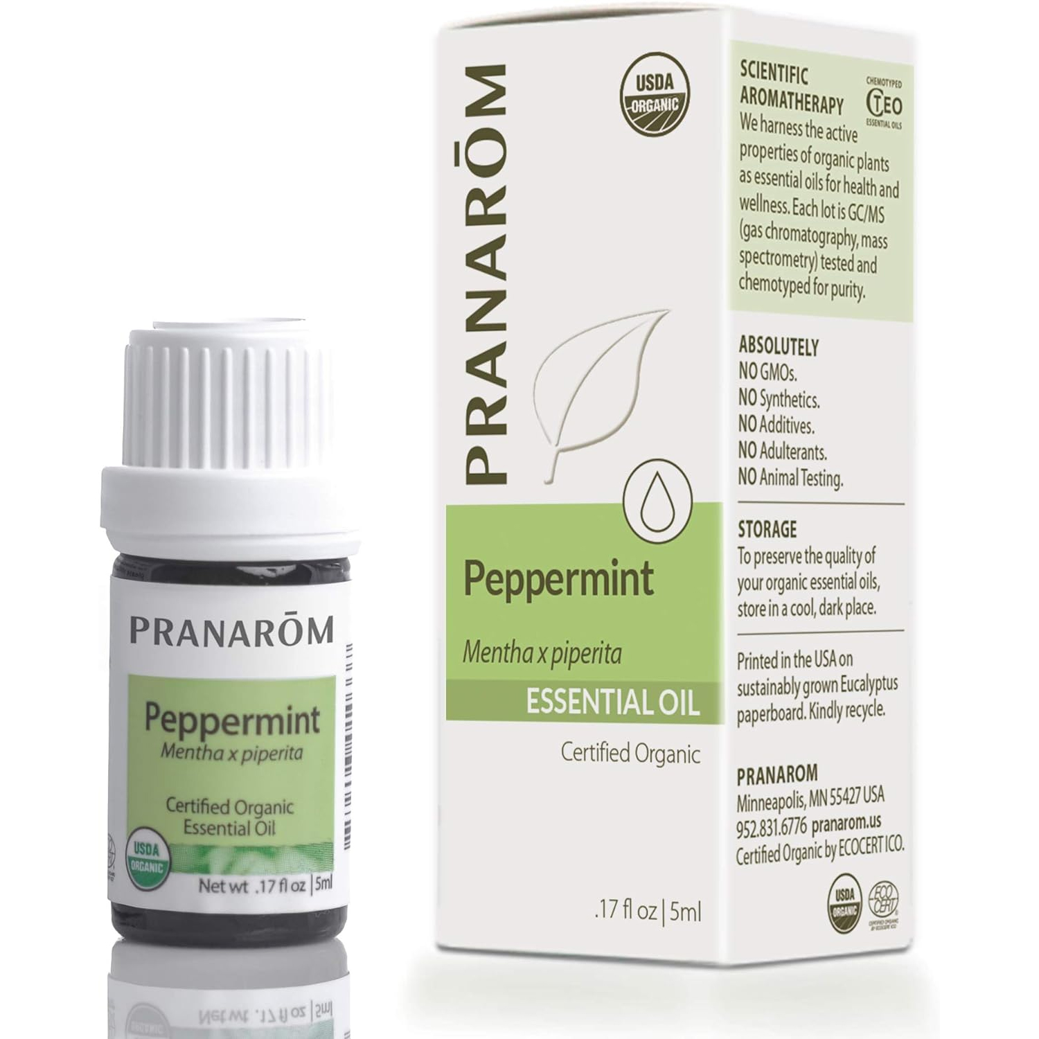 Pranarom Organic Peppermint Essential Oil