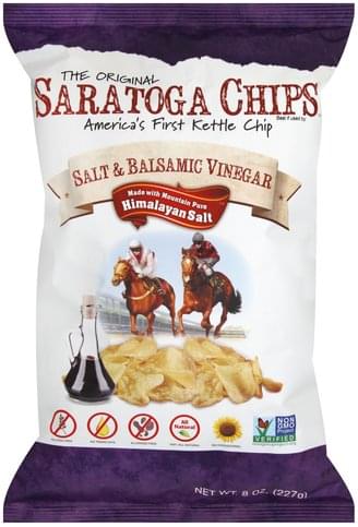 Saratoga Chips Salt & Balsamic Vinegar Kettle Chip - 8 Oz