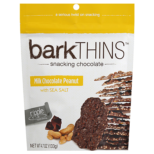 barkTHINS Snacking Chocolate, Milk Chocolate Peanut With Sea Salt