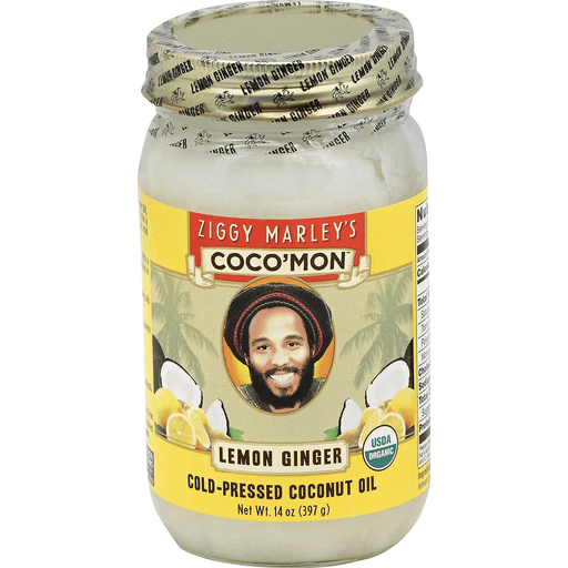 Ziggy Marleys Coco'Mon Coconut Oil, Cold-Pressed, Lemon Ginger