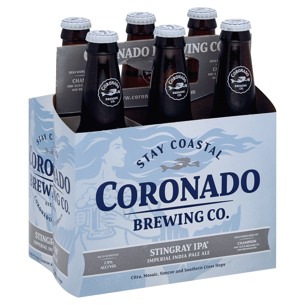 Coronado Brewing Beer, Imperial India Pale Ale, Stingray Ipa