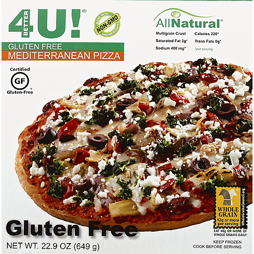Better 4 U Pizza, Gluten Free, Mediterranean
