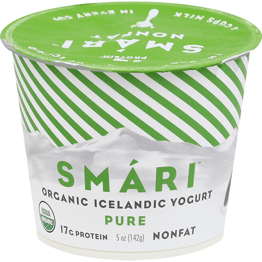 Smari Yogurt, Organic Icelandic, Nonfat, Pure