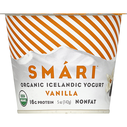 Smari Organic Icelandic Nonfat Vanilla Yogurt - 5oz