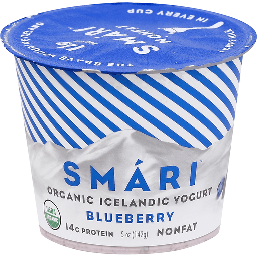 Smari Organic Icelandic Blueberry Yogurt 5 Oz