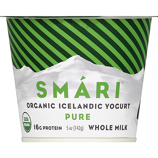 Smari Organic Icelandic Whole Milk Pure Yogurt - 5oz