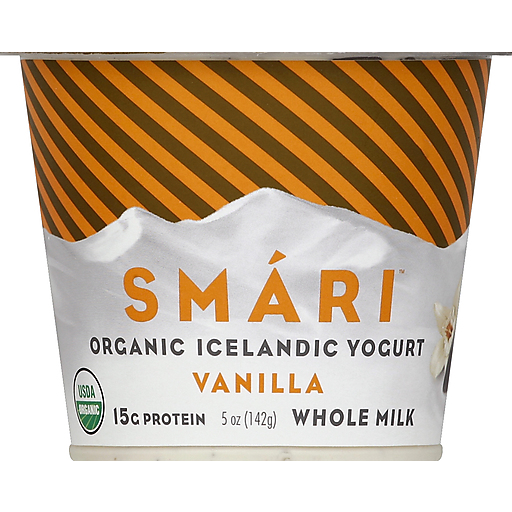 Smari Organic Icelandic Whole Milk Vanilla Yogurt - 5oz