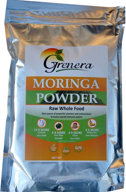 Grenera Nutrients Pvt Ltd Inc Raw Moringa Certified Organic 440 Grams Powder