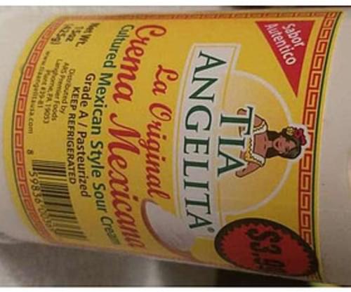 Tia Angelita Cultured Mexican Style Sour Cream - 28 G