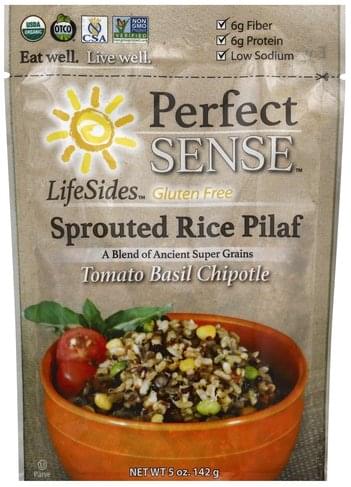 Perfect Sense Tomato Basil Chipotle Sprouted Rice Pilaf - 5 Oz