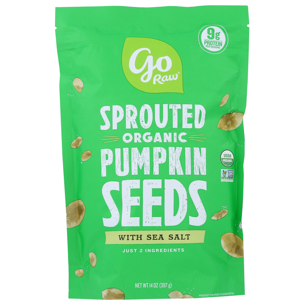 Go Raw Sprouted Organic Pumpkin Seeds With Sea Salt, 14 Oz