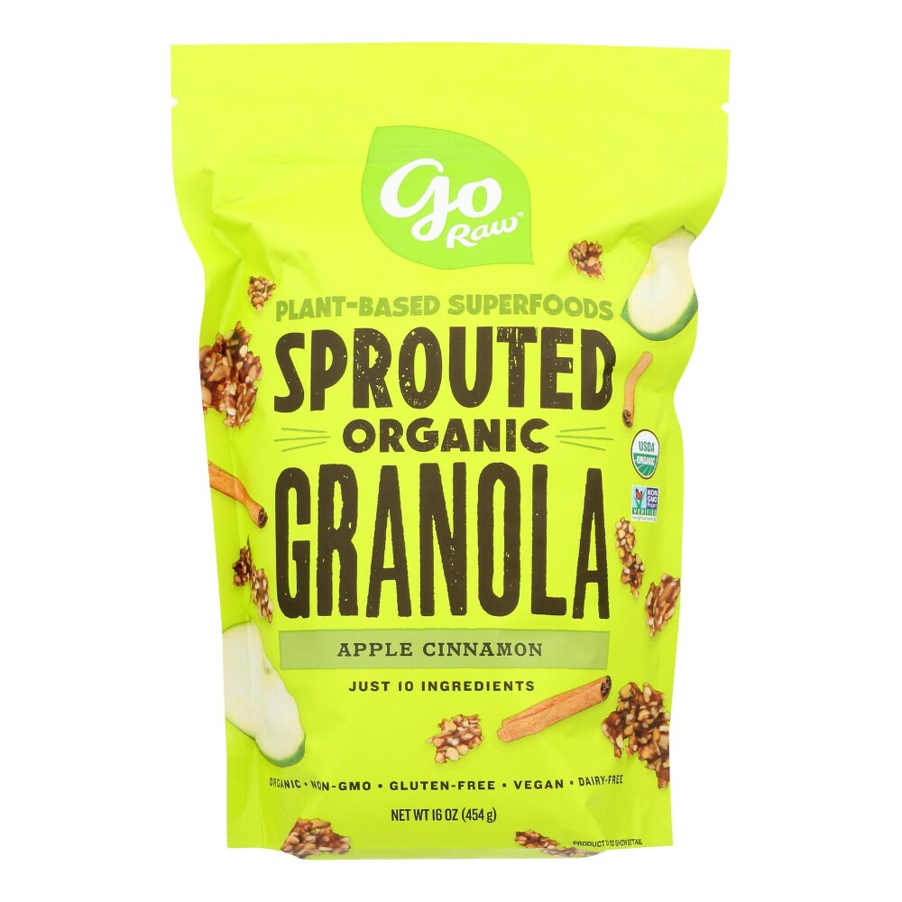 Go Raw Granola Apple Cinnamon Sprouted Organic, 16 Oz