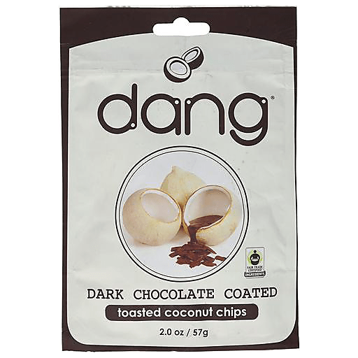 Dang Coconut Chips, Toasted, Dark Chocolate Coated