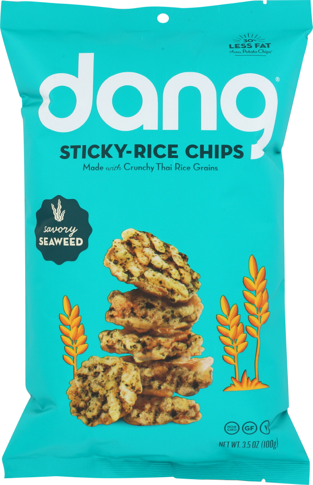 Dang Rice Chip - Sticky - Savory Seaweed - Case Of 12 - 3.5 Oz
