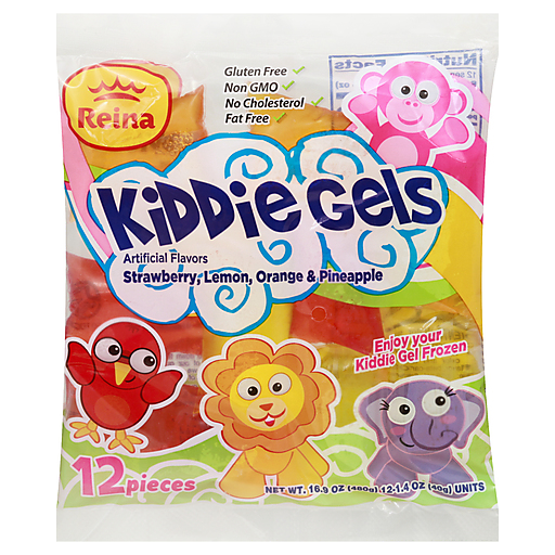 Reina Kiddie Gels, Strawberry, Lemon, Orange & Pineapple
