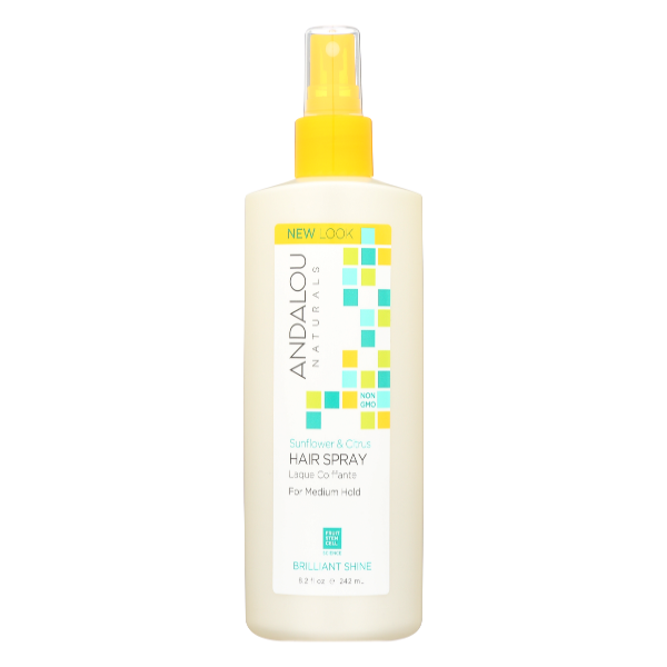 Andalou Naturals Brilliant Shine Sunflower & Citrus Hair Spray Medium Hold