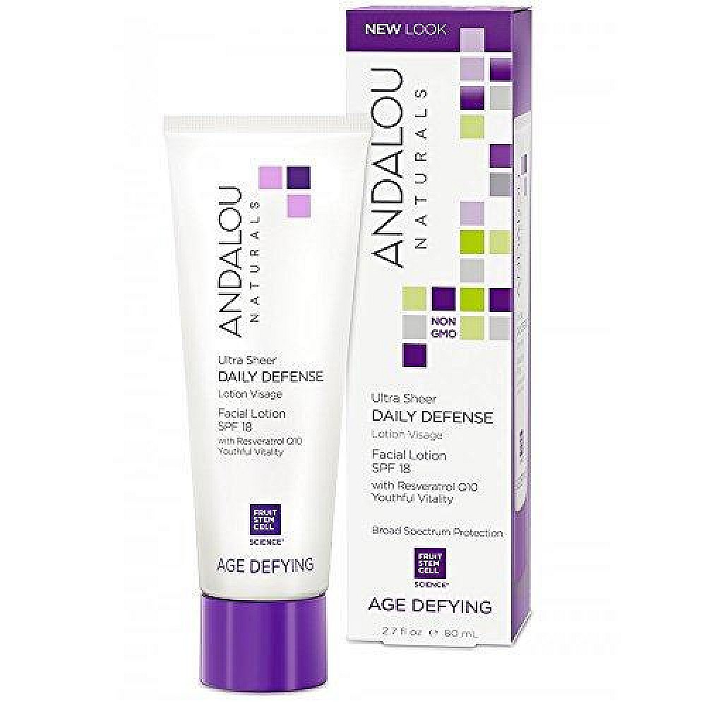 Andalou Naturals Age Defying Ultra Sheer Daily Defense Facial Lotion SPF 18 -- 2.7 Fl Oz