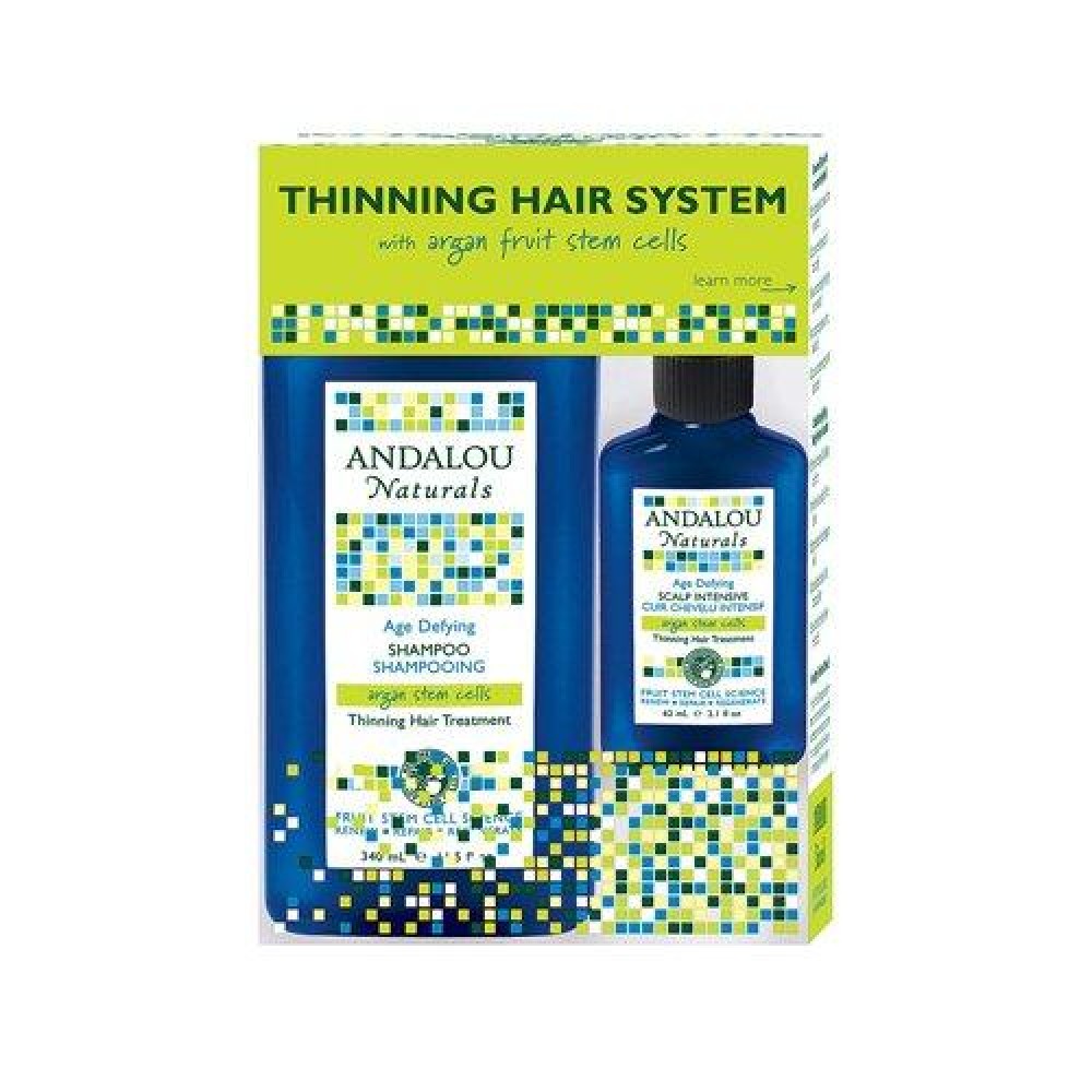 Andalou Naturals Argan Stem Cells Thinning Hair System Age Defying, 1 Kit