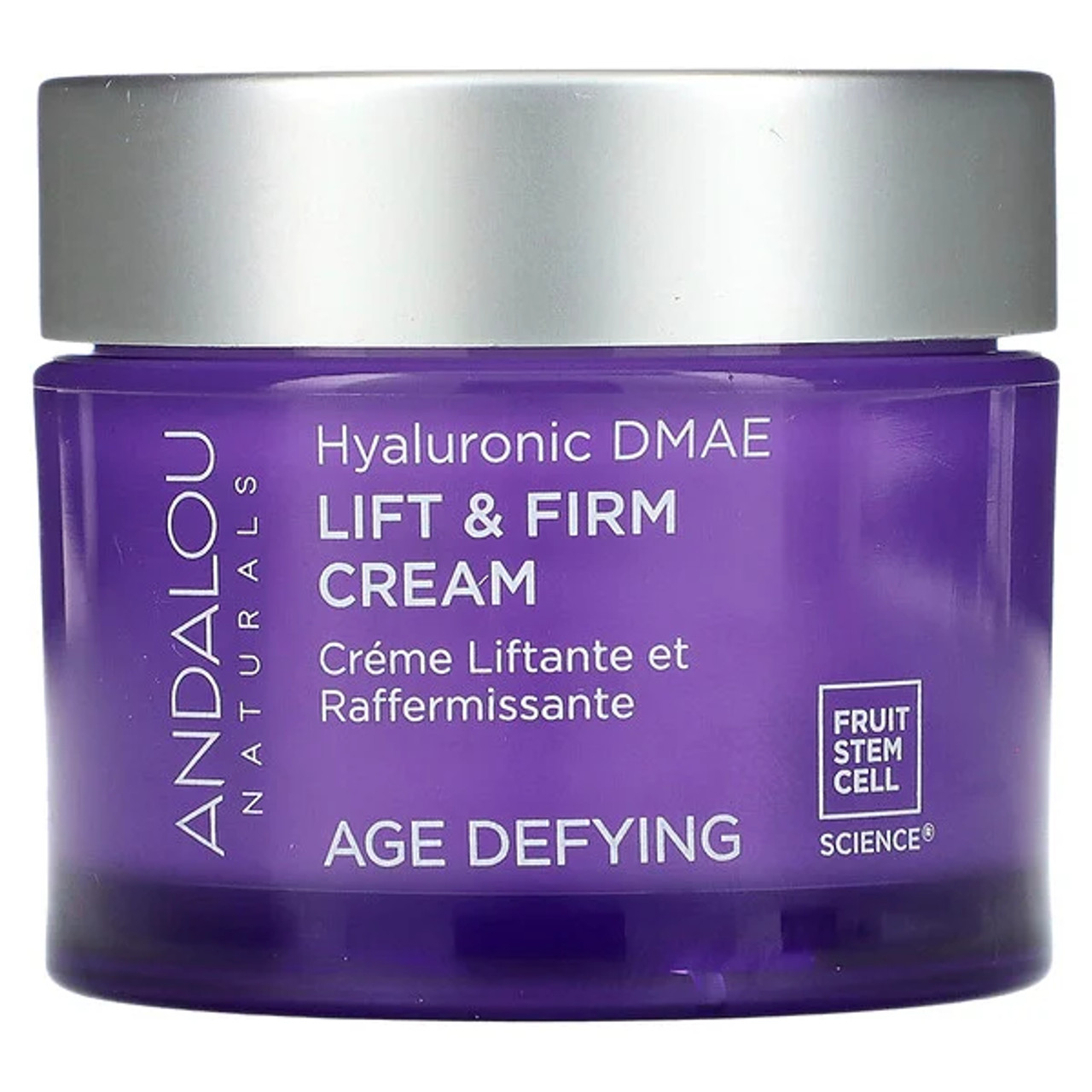 Andalou Naturals Hyaluronic DMAE Lift & Firm Cream, Age Defying, 1.7 Fl Oz (50 Ml)