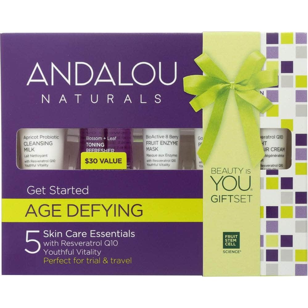 Andalou Naturals Get Started Age Defying Skin Care Essentials, 5 Piece Kit