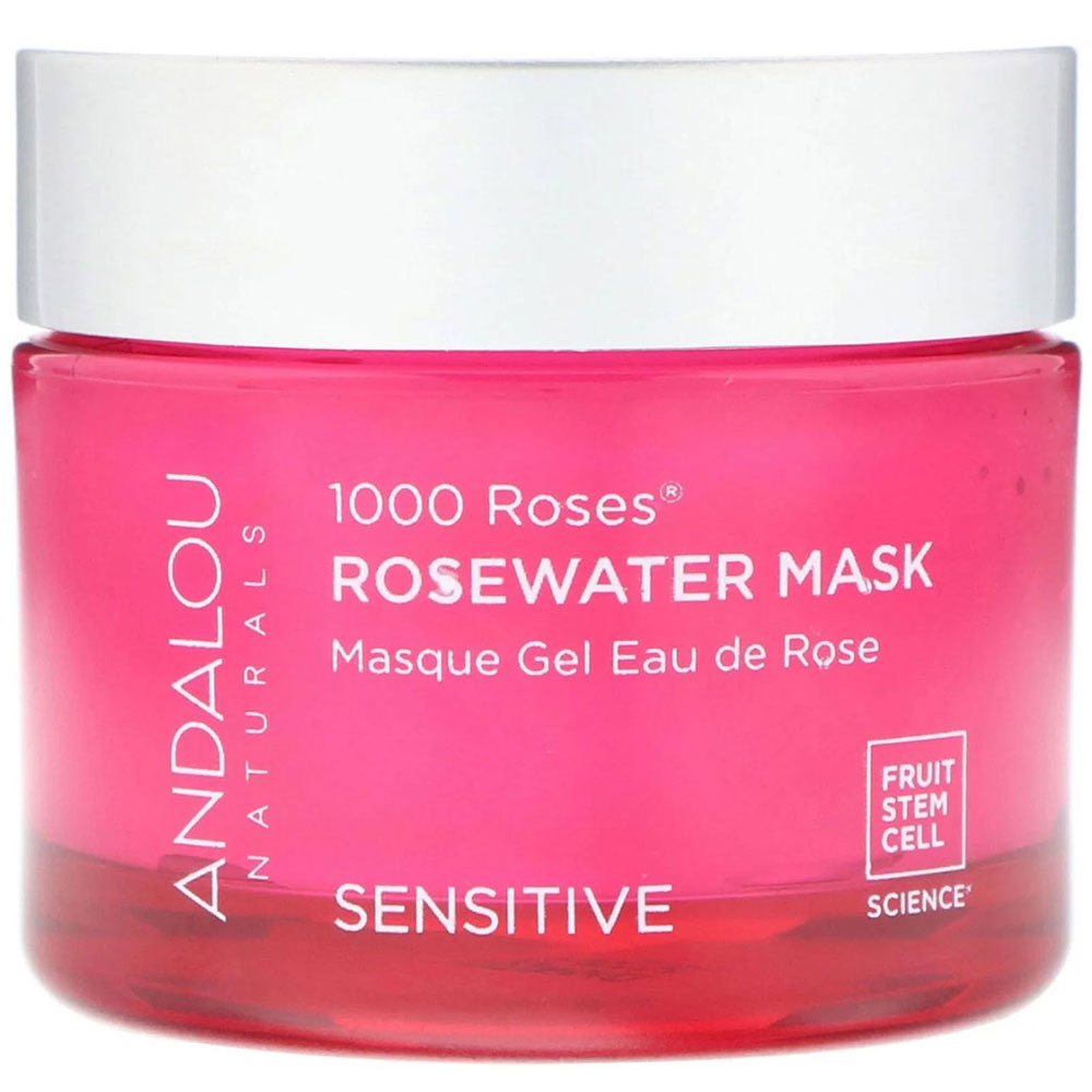 Andalou Naturals 1000 Roses Rosewater Gel Mask, Sensitive, 1.7 Oz