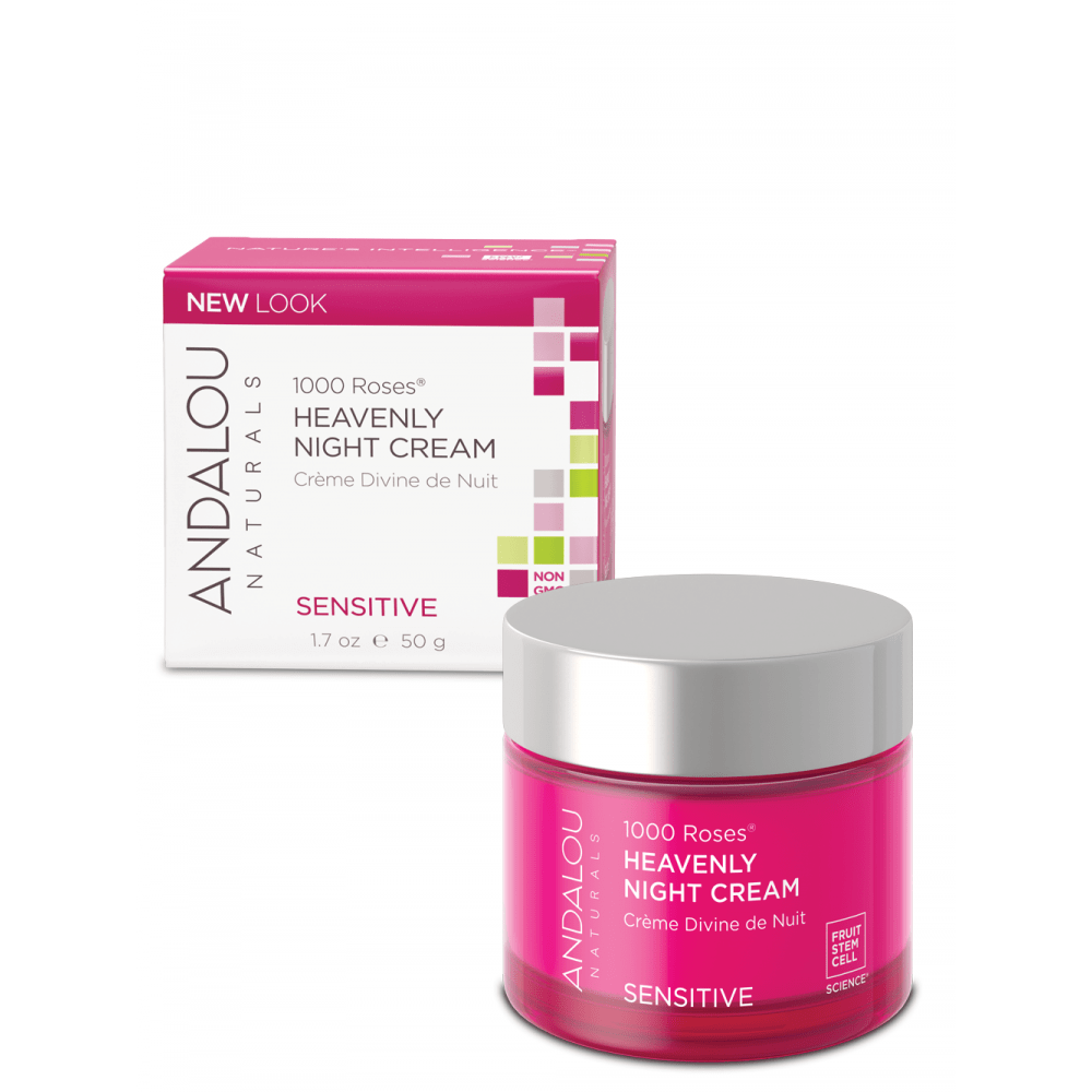 Andalou Naturals Sensitive 1000 Roses Heavenly Night Cream 50mL