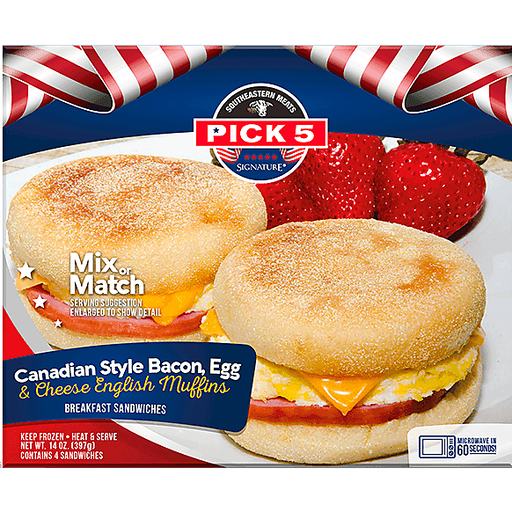 Pick 5 Bacon Egg Cheese English Muffins