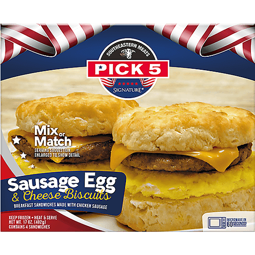 Pick 5 Signature Sausage Egg & Cheese Biscuits