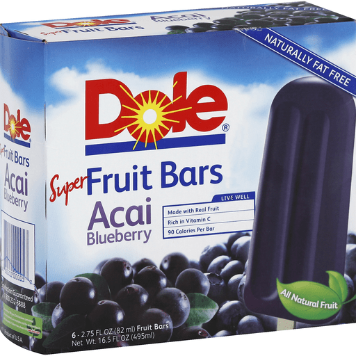 Dole Fruit Bars, Super, Acai Blueberry