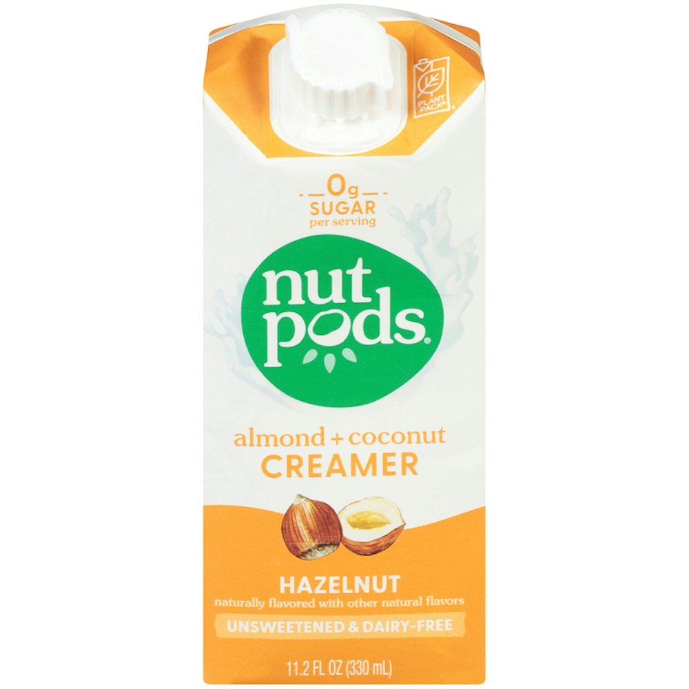 Nutpods Almond + Coconut Creamer, Unsweetened, Hazelnut, 11.2 Fl Oz (330 Ml)