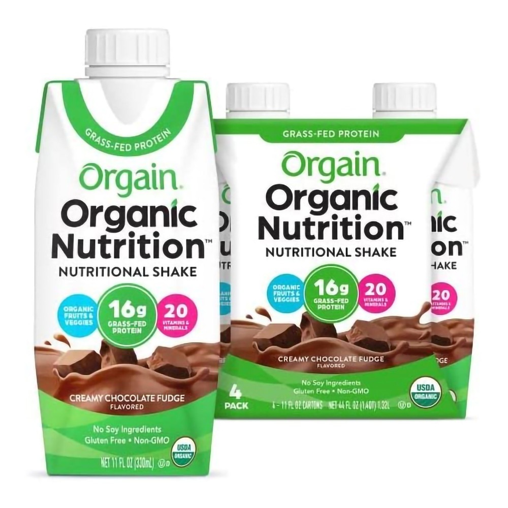 Orgain Organic Nutritional Shake Oral Supplement Creamy Chocolate Fudge Flavor 11 Oz. Carton