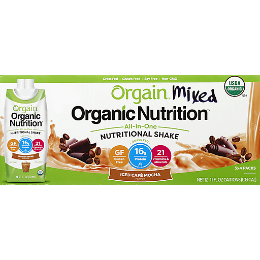 Orgain Organic Nutritional Shakes - Iced Cafe Mocha - 11 Fl Oz