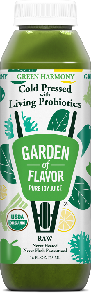 Garden of Flavor Green Harmony Organic Cold-Pressed Juice With Probiotics