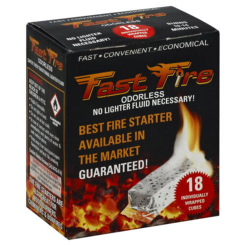 Fast Fire Starter, Individually Wrapped Cubes