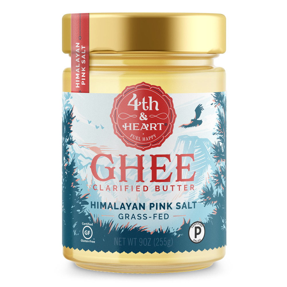 4th & Heart Ghee, Clarified Butter, Himalayan Pink Salt 9 Ounce