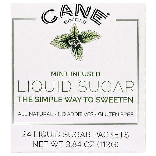 Cane Simple Liquid Sugar, Packets, Mint Infused