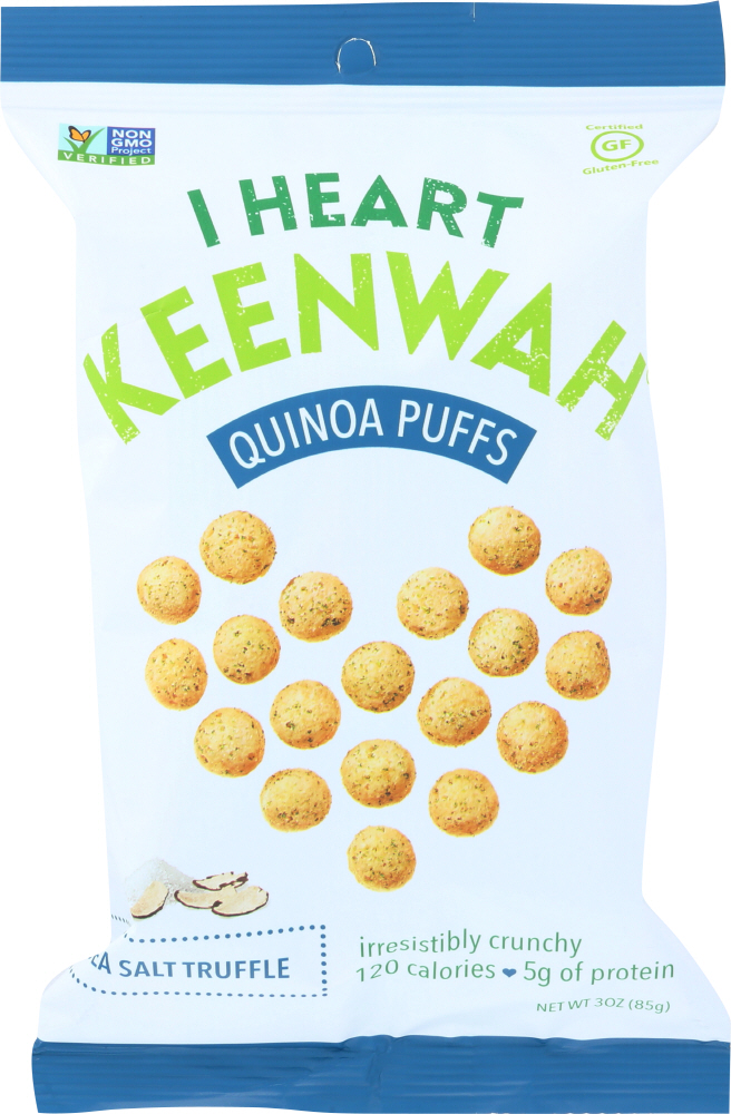 I Heart Keenwah Quinoa Puffs Sea Salt Truffle, 3 Oz