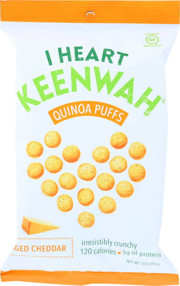 I Heart Keenwah Quinoa Puffs, Aged Cheddar 3 Oz