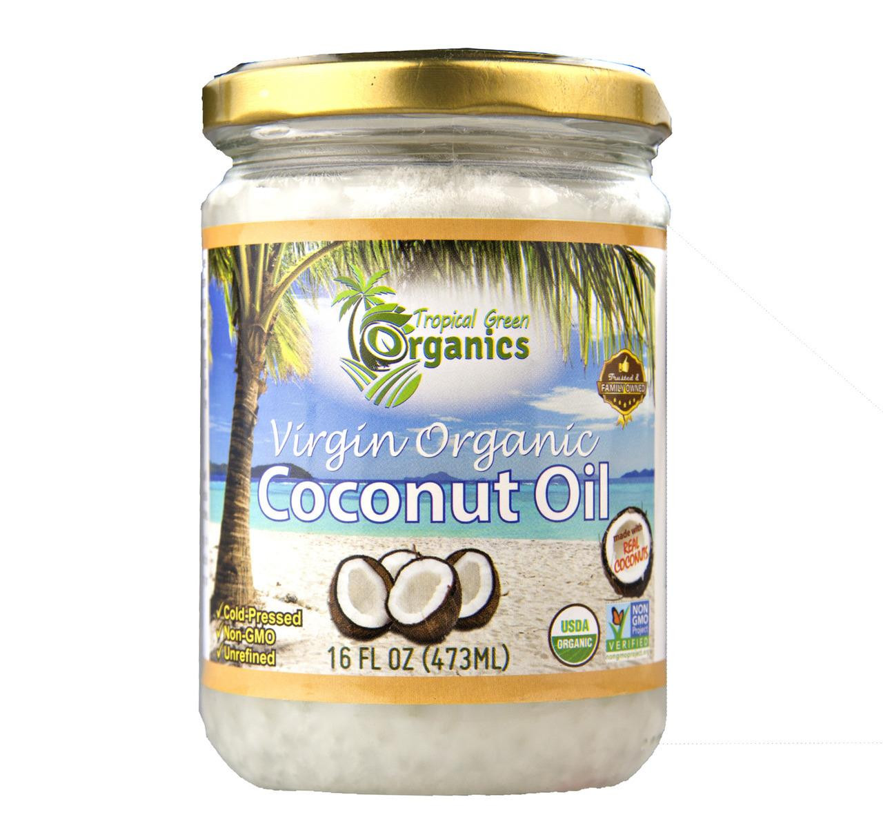 Tropical Green Organics Virgin Organic Coconut Oil 6/16oz